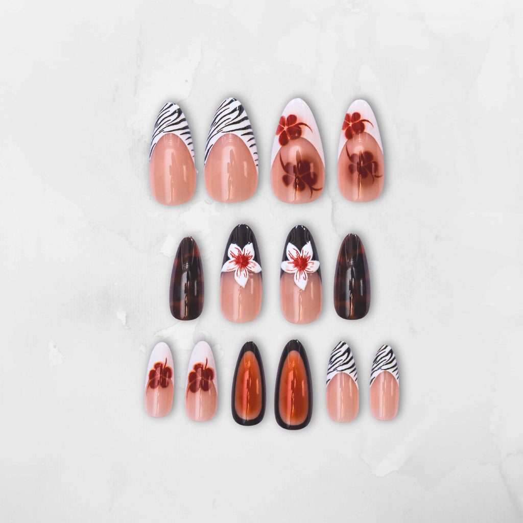 Luxury 3D Press-On Nails Jungle Couture