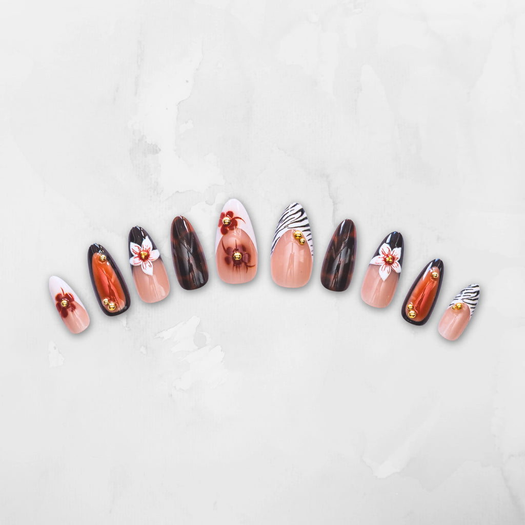 Luxury 3D Press-On Nails Jungle Couture