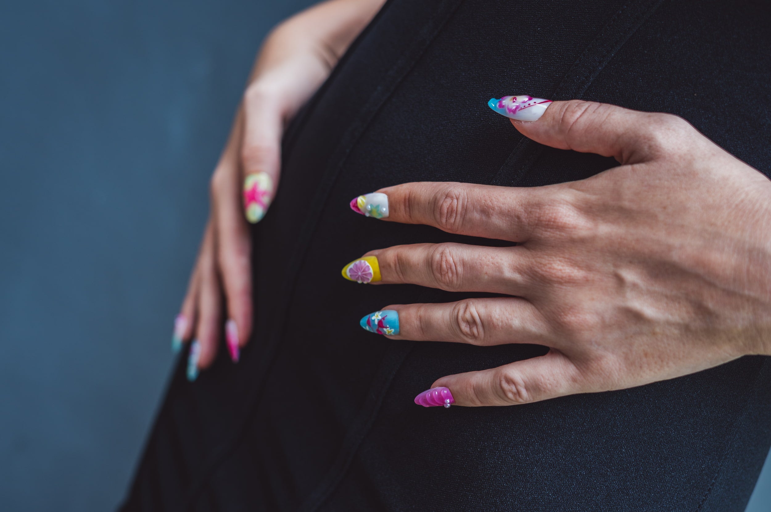 Luxury 3D Press-On Nails Island splash