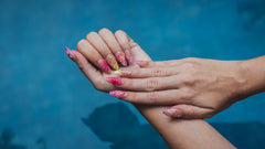 Luxury 3D Press-On Nails Pink Sunset