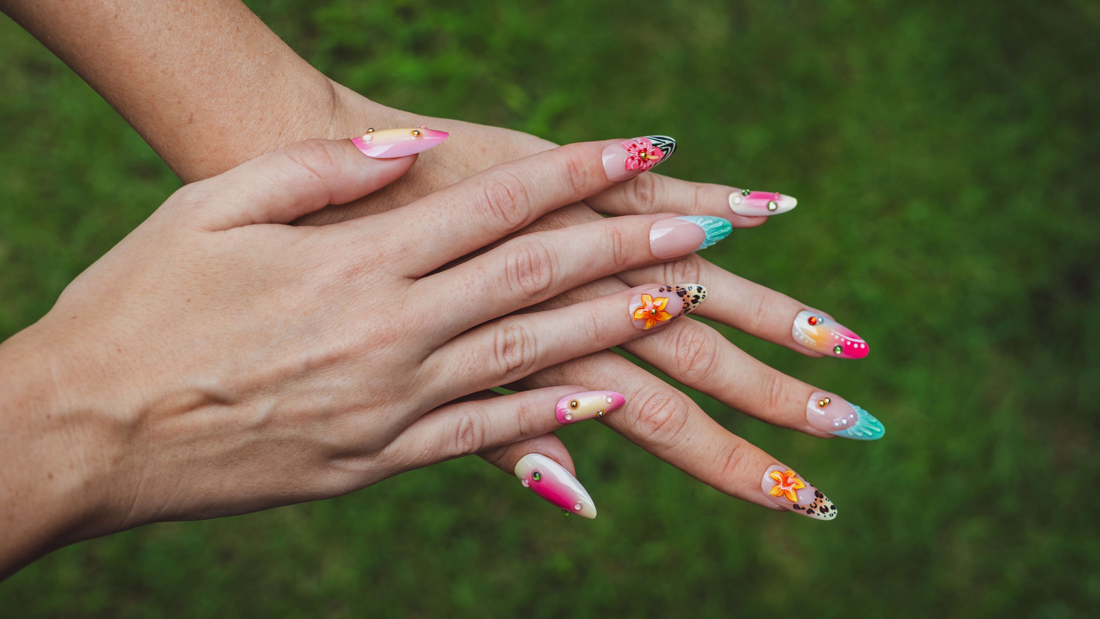 3d press on nail luxury