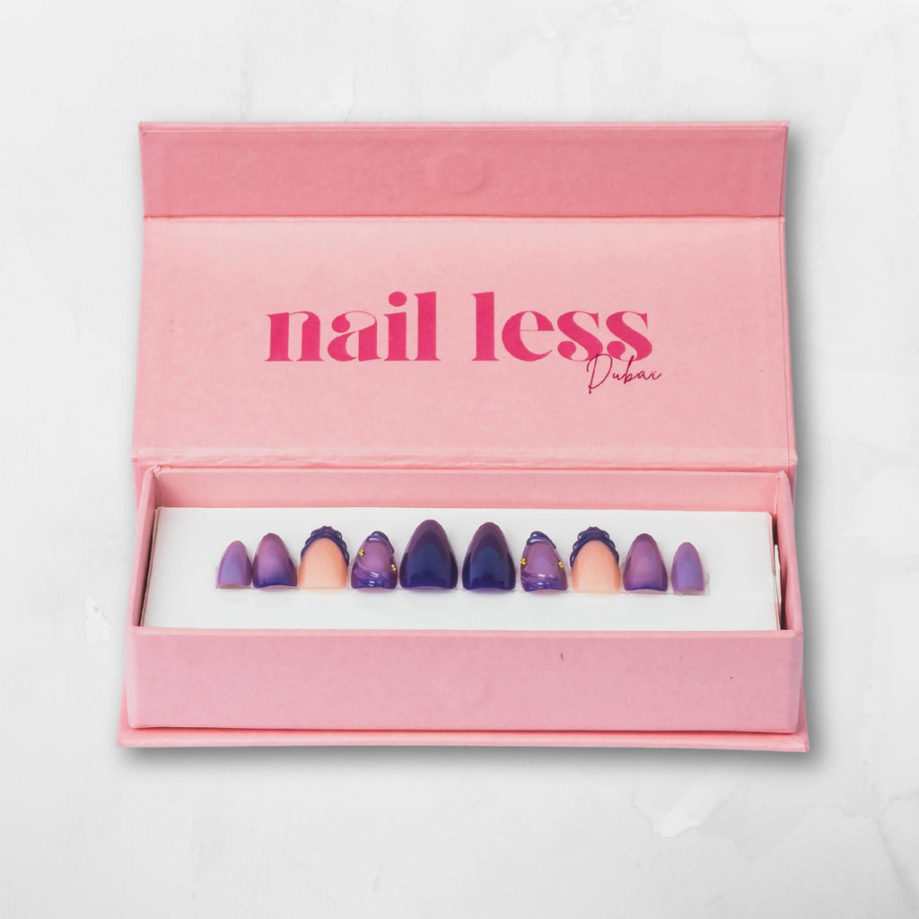 3D press-on nails by Nail Less Dubai