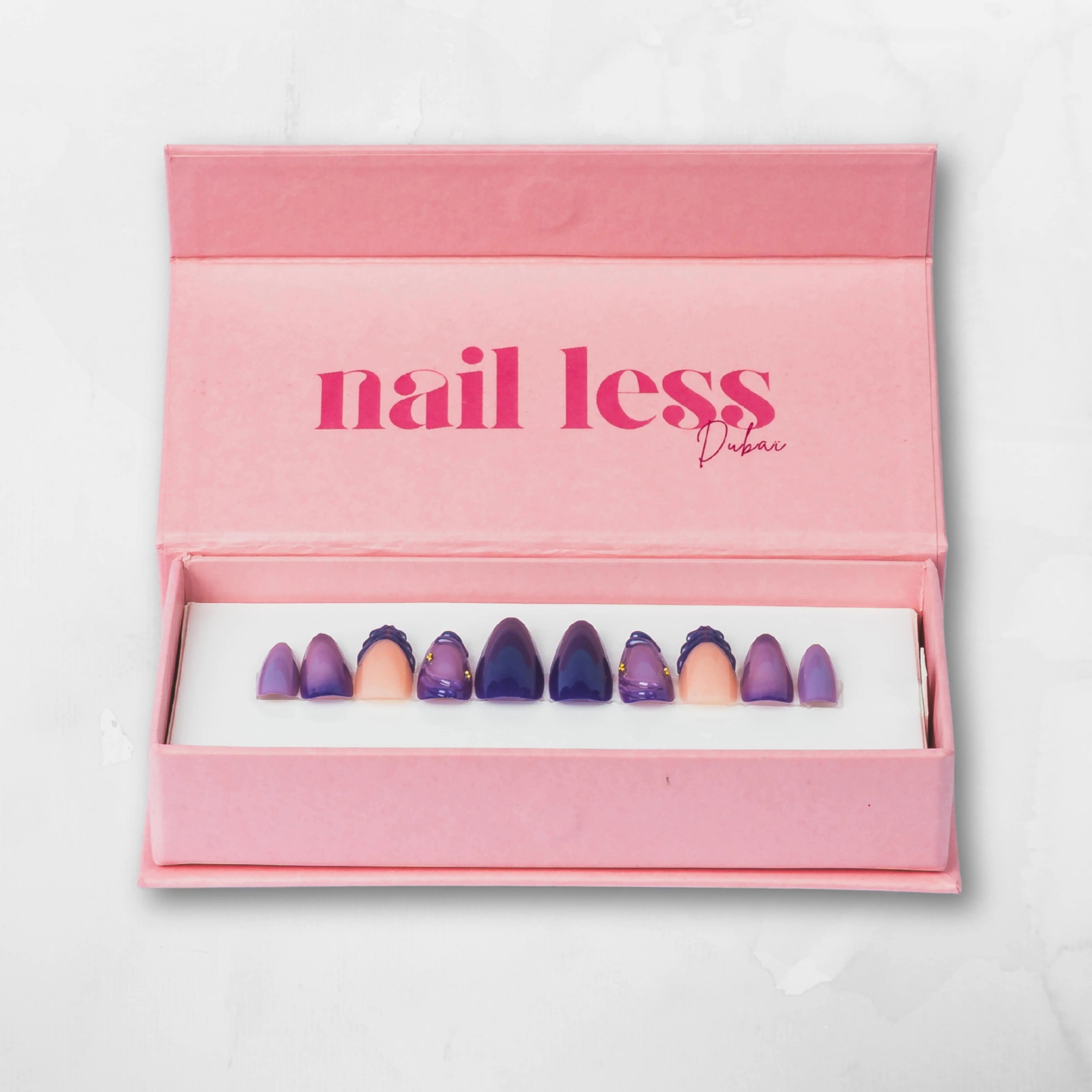 3D press-on nails by Nail Less Dubai